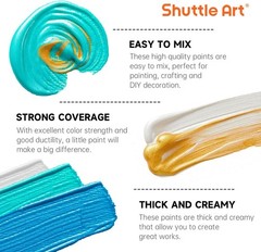20 Color Metallic Acrylic Paint Set – Non-Toxic, Perfect for Artists & Beginners