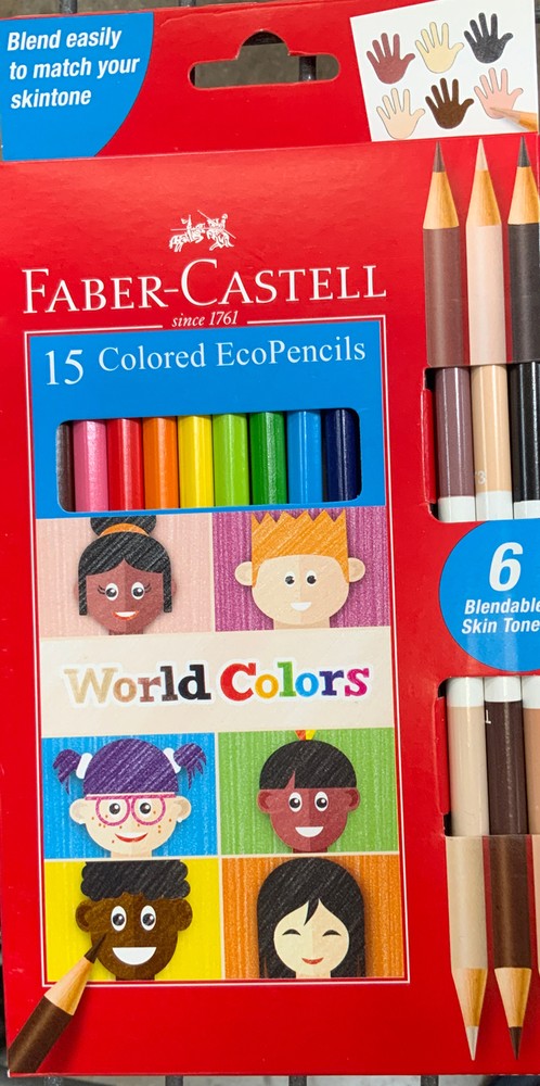 Faber-Castell World Colors Colored EcoPencils 15-Count Set