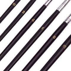 9 Paint Brushes Art Oil Acrylic WaterColor Varnish Flat Artist Craft PaintBrush