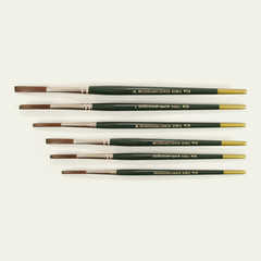 Mack John Hannukaine Quill Squirrel/Taklon Pinstripe Brush Sizes XXS – XL OR Set