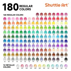 180 Coloring Pencils for Adults, Soft Core Coloring Pencils Set with 4 Sharpe…