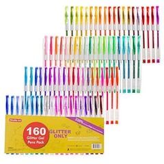 Shuttle Art 160 Pack Glitter Gel Pens, 80 Colors Glitter Gel Pens Set