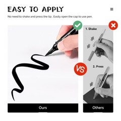 Arrtx Black Acrylic Paint Pens – 8 Pack Brush Tip and Fine Tip (Dual Tip) Bla…