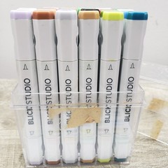 *Lot Of 23* Blick Studio Dual Brush Markers Set Various Colors (Chisel/Straight)