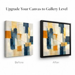 Premium Canvas Floating Frame – 1.25″ Gallery Depth Floater Frame with Faux W…