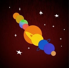 DIY Wood Solar System Model of Planets, Set of 9 Outer Space Decor | Woodpeckers