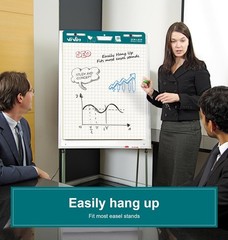 Flip Chart Easel Pad 25×30 Sticky Adhesive Grid Paper 300 sheets Presentation
