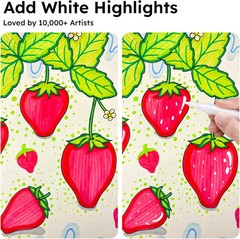 AKARUED 8 White Paint Pens Paint Markers: White Acrylic Paint Markers with 0.7mm