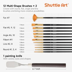 127 Colors Acrylic Paint Set with Brushes & Accessories, 2oz