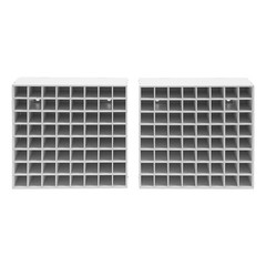 64-Compartment Wall-Mounted Paint Organizer Rack, PVC Stainless Steel, Stackable