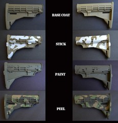 2pk ADHESIVE Camouflage Airbrush Spray Paint Duracoat Cerakote Gun Stencils ARMY