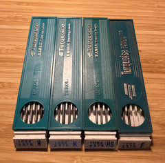 Berol Eagle Turquoise Lead Refill 2375 Drawing Leads H HB F Gray