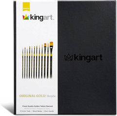 1000D 12 PC. Premium Original Gold Series, Golden Taklon, Multimedia Artist Brus