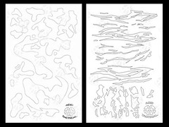 2pk ADHESIVE Camouflage Airbrush Spray Paint Duracoat Gun Stencils ARMY TIGER