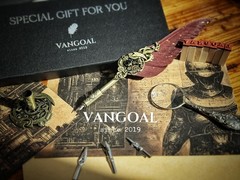 VANGOAL Steampunk Feather Pen and Ink Set with Gift Box, Vintage Quill Pen fo…