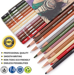 Professional Colored Charcoal Pencils Drawing Set, Skin Tone Colored Pencil, Pas