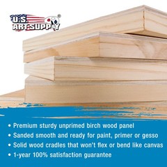 5″ x 7″ Studio 3/4″ Profile Depth Artist Wood Pouring Panel Boards Pack of 5