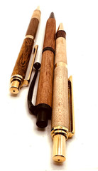 Lot 3 Hand Turned Wooden Mechanical Pencils Unknown Woods Oregon