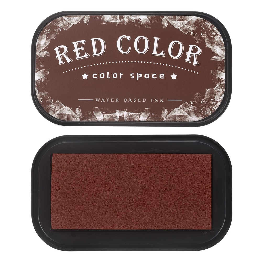 Dark Red Large Ink Pads for Stamps, Fingerprint, Scrapbooking, 3.8 x 2.1 Inch