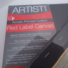 (Lot 2) Fredrix Red Label 9″ x 12″ and 8″ x 10″ black cotton stretched canvas