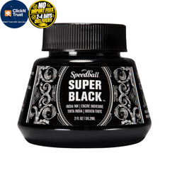 Speedball Super Black India Ink, 2-Ounce 2 fl oz,