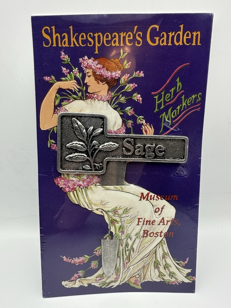 Museum Of Fine Arts Boston Shakespeare’s Garden Herb Marker Sage New