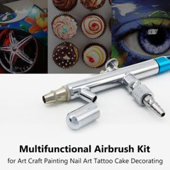 0.35mm Siphon Feed Dual-action Airbrush Kit Set with 5cc & 22cc V4N9