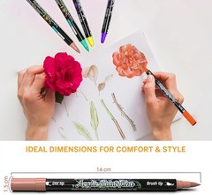 Desire Deluxe Acrylic Paint Pens for Rock 12 Count (Pack of 1), Multicolor