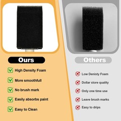 1/2″ Foam Brush 50pcs with High Density Foam, mini Foam Brush for Small Project