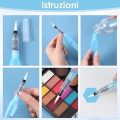 10 PCS Refillable Water Brush Pens Premium Leakproof Watercolor Calligraphy