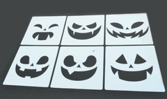Halloween Pumpkin Stencils Jack o’Lantern Airbrush Spray Painting (18 PCS)