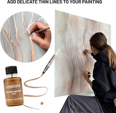 Liquid Silver Leaf Paint – Alcohol Based Fast 0.68 Fl Oz (Pack of 1),