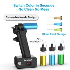 No-Clean Airbrush Kit with Disposable Nozzle (50pcs x 0.2mm & 100pcs x 0.3mm & 1