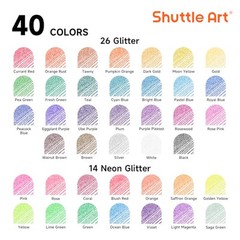 80 Pack Glitter Gel Pens, 40 Colors Glitter Gel Pens Set with 40 Multicolor