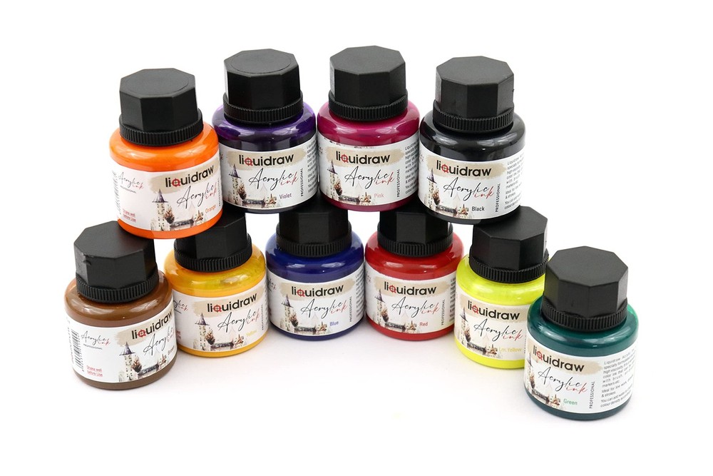 Acrylic Inks for Artists Set of 10 35ml Professional Ink for Painting