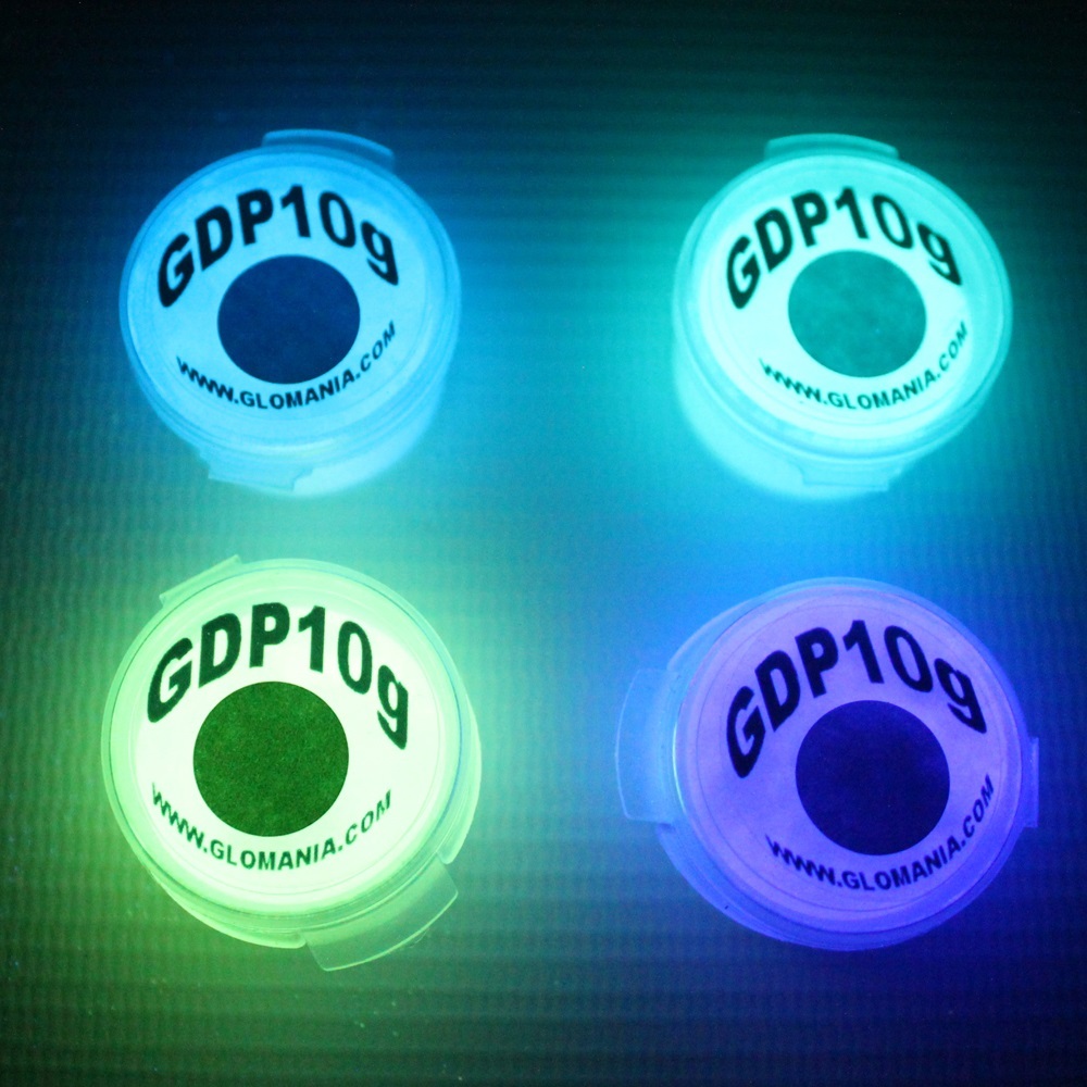 Glow in the Dark pigment powder 4 Color Set Invisible 10g