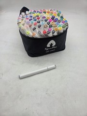 VigorFun 122 Colors Brush-and-Fine Dual Tips Alcohol-Based Markers Refillable
