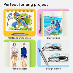 Artistro Alcohol Dual Tip Multicoloured Fast Drying Marker Drawing Pens. 120Pcs