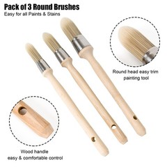 Trim Painting Tool, 3 Packs with 0.6Inch, 0.75Inch, 1Inch Small Paint Brushes…