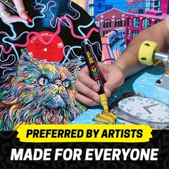 posca Paint Markers, 3M Fine Point Acrylic 1 Count (Pack of 15), Multicolor