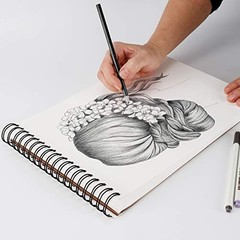 Sketchpad 9×12 Inch 68lb 100 Sheets Top Spiral Bound Sketch Book for Drawing