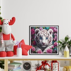 Diamond Art Kits for Adults, White Tiger Diamond Painting Kits for Beginners,