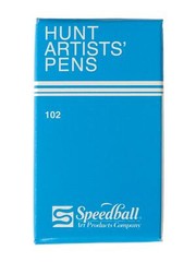 Speedball Hunt Artists’ Pen Nibs–Crow Quill No. 102 – box of 12