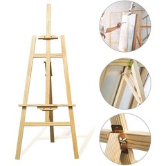 Pine Wooden Art Easel 45in Portable Adjustable Height Easel Stand for Painting