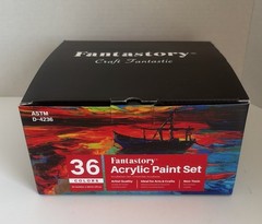 Fantastory Acrylic Paint Set 36 Colors Multicolor Artist Quality Non-Toxic NEW