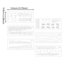 Lure Painting Template PVC Lure Painting Stencil Clear for Anglers