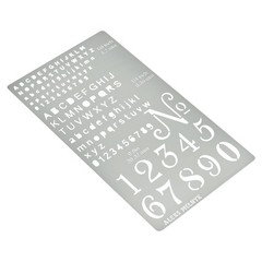 Aleks Melnyk No.422 Metal Stencil, Tiny Letters, 10.2 cm x 17.8