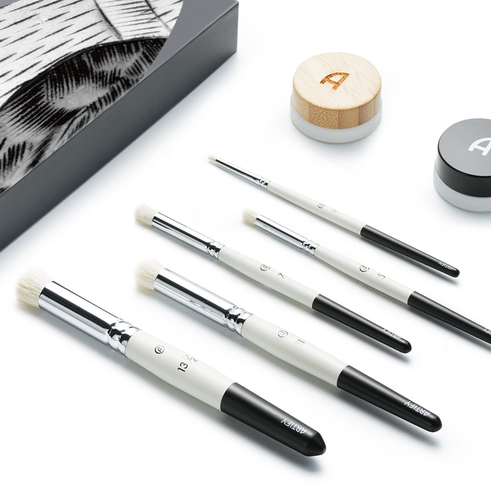 ARTIFY Drybrush Set Dry Brushes: Professional-Grade One Size, Black & White