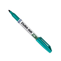 Markal Dura‑Ink 15 Permanent Markers, Fine Tip, Red/Green/Blue/Black, 12pk