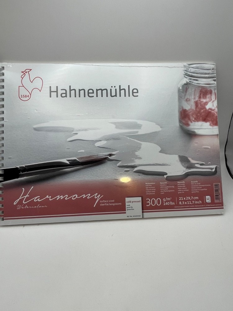 Hahnemuhle Harmony Watercolor Pad 300gsm Cold Press 8.3×11.7 New